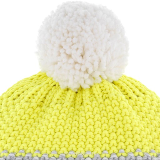 CZAPKA EISBAR STAR POMPON MU GREY YELLOW 403346 950