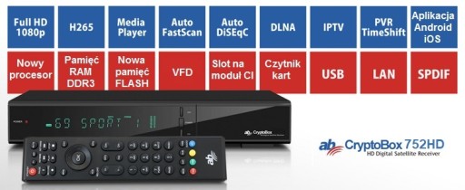 CryptoBox AB 752HD COMBO CICI+ декодер H.265 CCCAM