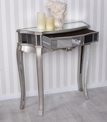 Зеркальная консоль с ящиком в стиле Glamour 82x80