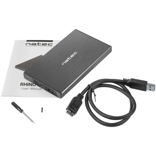 ВНЕШНИЙ КОРПУС ДЛЯ HDD/SSD NATEC RHINO GO SATA3 2.5 USB3.0 UASP LED
