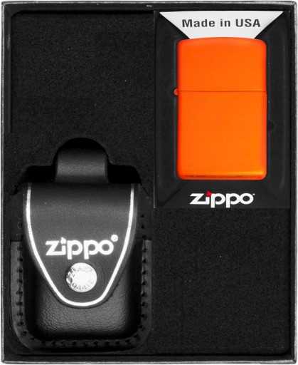 Подарочный набор зажигалки ZIPPO ORANGE MATTE*№3