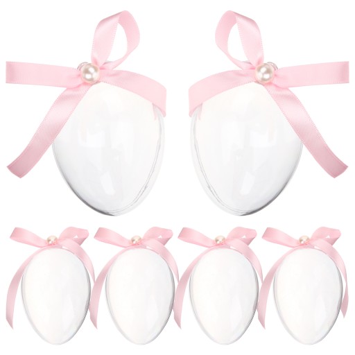 Pudełko na cukierki wielkanocne Przezroczyste pudełko upominkowe Faux Eggs 6 szt