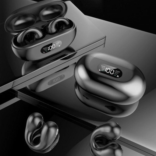 Наушники Bluetooth с костной проводимостью, интеллектуальное открытое ухо, интеллектуальный цифровой дисплей, эргономика