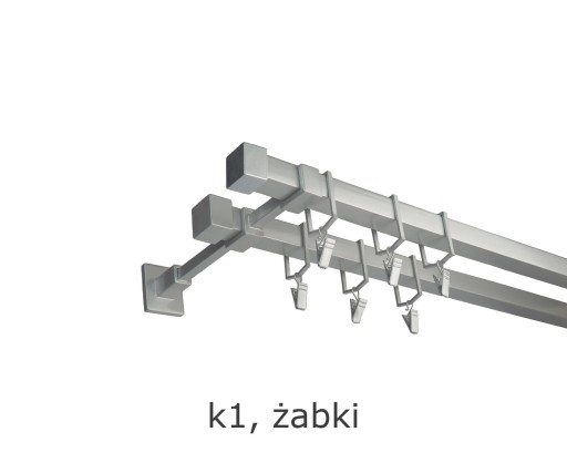 Karnisz kwadro metalowy podwójny 350 cm