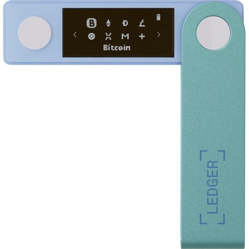 Ledger Nano X безопасный криптовалютный кошелек BTC ETH Pastel Green Bluetooth