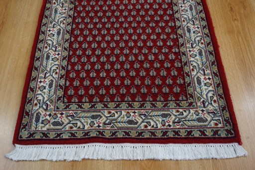 Винтажный индийский шерстяной ковер ручной вязки 151x71 no2