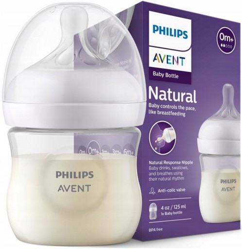 AVENT 2x АНТИКОЛИКОВЫЕ БУТЫЛКИ NATURAL 3 RESPONSE 260 мл+125 мл СТАРТОВЫЙ НАБОР