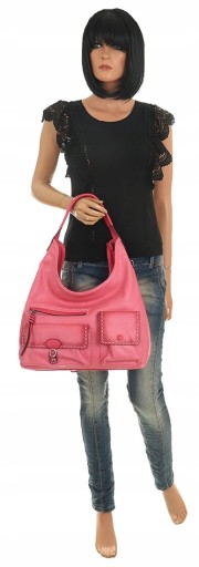 TURBO BAGS Elegancka Torebka czerwona Damska listonoszka BLY020 Rosa