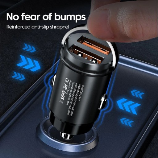 Ładowarka samochodowa Mini 200W/100W USB typu C, szybko ładująca się