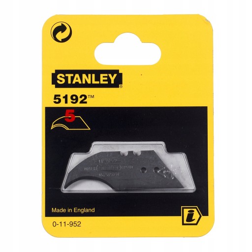КРЮЧОК STANLEY 11-952 ЗАМЕННЫЕ ЛЕЗВИЯ ДЛЯ НОЖЕЙ 5 шт.
