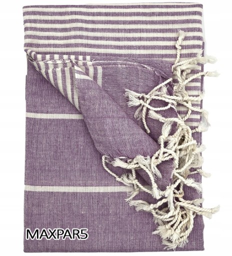 FOUTA PAREO RĘCZNIK Z FRĘDZLAMI BASEN PLAŻA SAUNA SPA 100% BAWEŁNA 95x195