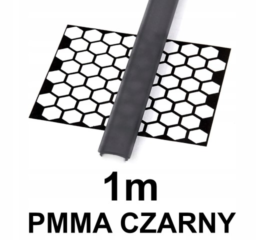 CZARNY KLOSZ PMMA DO PROFIU LED 1M A B C D G H Y Z X APA IPA
