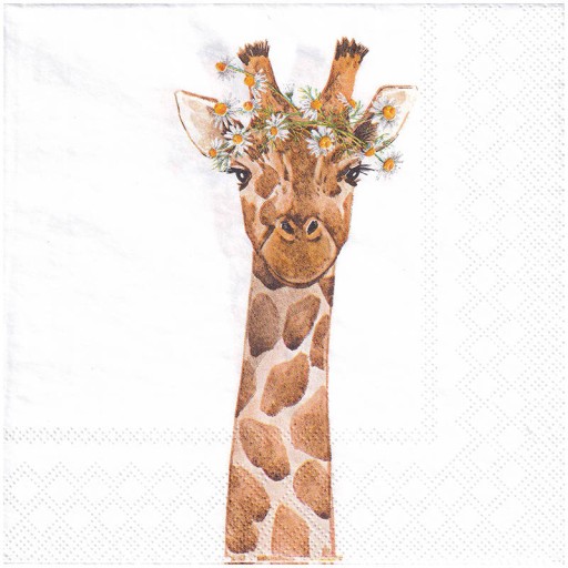 Serwetka do Decoupage 33x33cm Ms. Africa żyrafa