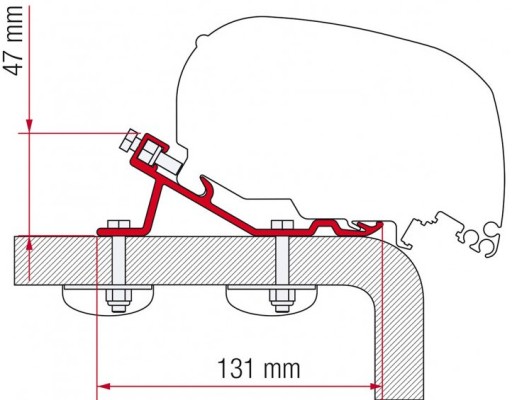 Zestaw adapterów do markizy F65 Standard FIAMMA