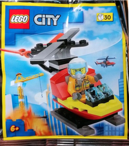 LEGO CITY ФИГУРА ПИЛОТ ПОЖАРНЫЙ ВЕРТОЛЕТ ПОЖАРНАЯ ОТДЕЛЕНИЕ CTY1513 952301