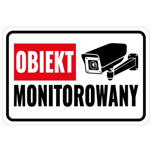 НАКЛЕЙКА ВНИМАНИЕ ОБЪЕКТ КОНТРОЛЯ ВОДОНЕПРОНИЦАЕМАЯ ГЛЯНЦЕВАЯ САМОКЛЕЯЩАЯСЯ ПЛЕНКА