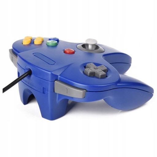 2 sztuk Retro kontroler Nintendo 64 N64,niebieski