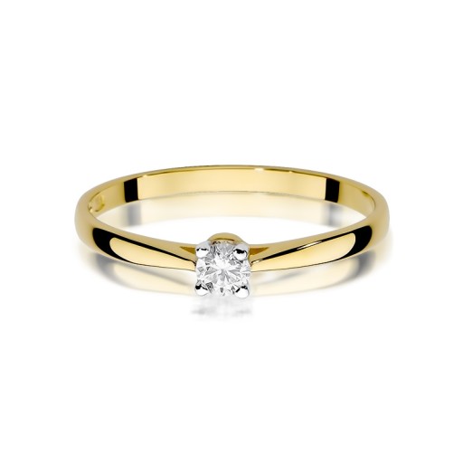 Кольцо W-335 0,15CT Diamond Yellow Gold 585