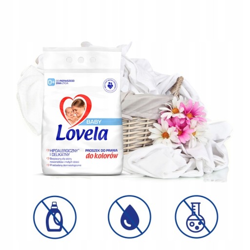 Гипоаллергенный стиральный порошок LOVELA Baby MIX цвет+белый 41 стирка 2х4