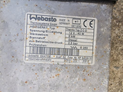 bmw e39 лифт дизельный насос webasto 2.0d Thermo Z/C