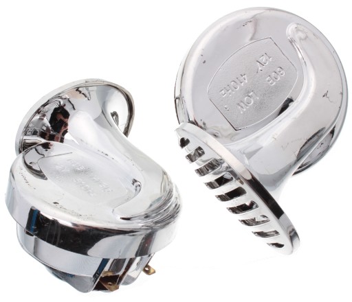 Horn Chrome Dual Tone Snail 12V Chopper Cruiser