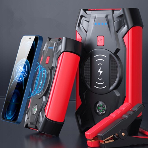 Автомобильный стартер Power Bank Battery Booster Беспроводное зарядное устройство