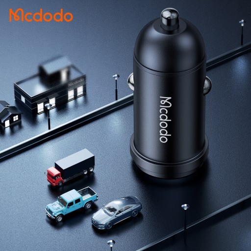 MCDODO FAST АВТОМОБИЛЬНОЕ ЗАРЯДНОЕ УСТРОЙСТВО ДЛЯ ТЕЛЕФОНА USB-C LED + КАБЕЛЬ LIGHTNING