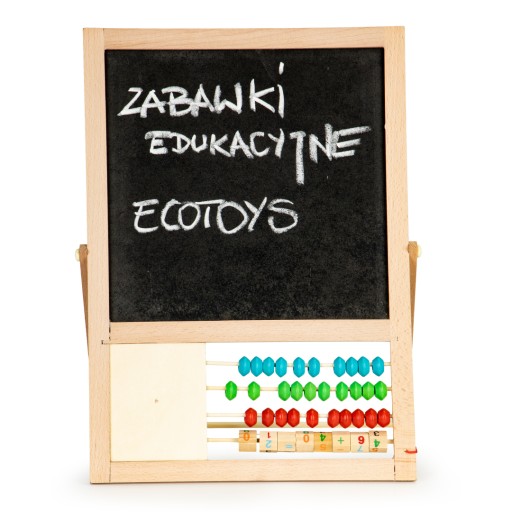 TABLICA EDUKACYJNA DWUSTRONNA MAGNETYCZNA I DO PISANIA KREDĄ LICZYDŁO CYFRY