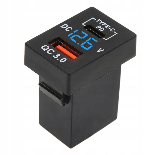 АВТОМОБИЛЬНОЕ ЗАРЯДНОЕ УСТРОЙСТВО QC3.0+PD USB 12-24В С РАЗЪЕМОМ ДЛЯ ЗАРЯДКИ ВОЛЬТМЕТРА