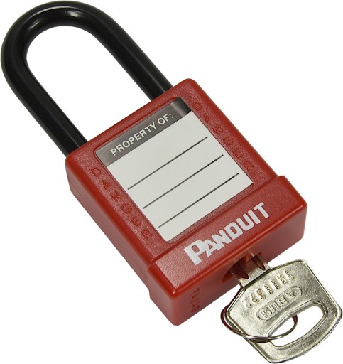 Замок навесной PANDUIT LOTO Lockout RED, сталь, 40 мм