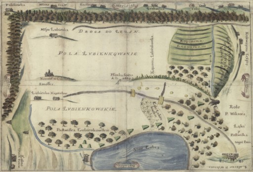 Лубиенко – карта окрестностей 1700-1800 гг. | Формат А3+ без рамки.
