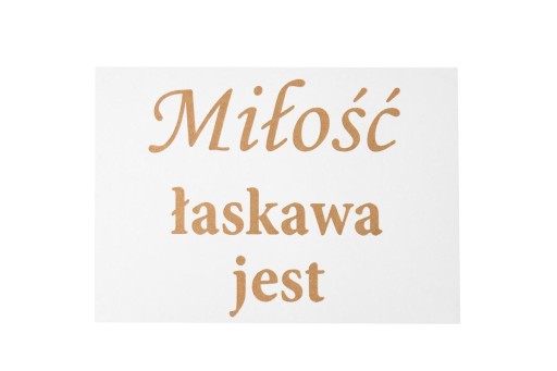 Tabliczki hymn o miłości 30x42 ślub wesele