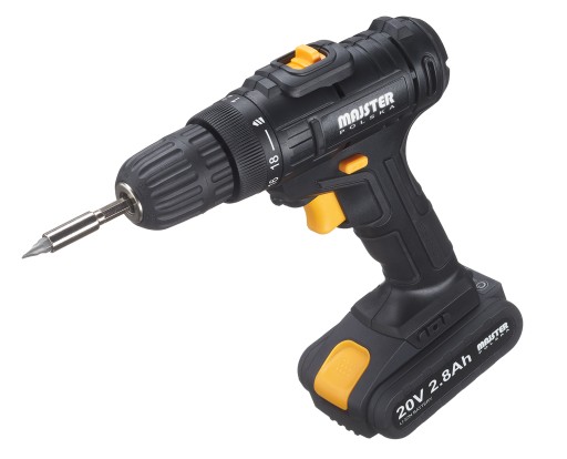 АККУМУЛЯТОРНАЯ Дрель-шуруповёрт 20 В 2x2,8 Ач, БИТЫ DEWALT, 32 ПРЕДМЕТА В КОРОБКЕ, 32 ПРЕДМЕТА