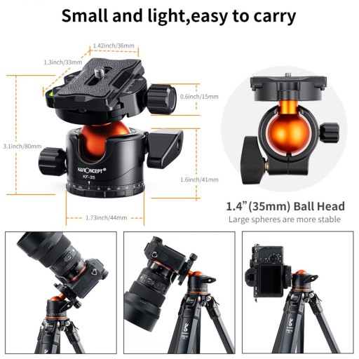 K&F Głowica kulowa PANORAMICZNA KF-35 15kg