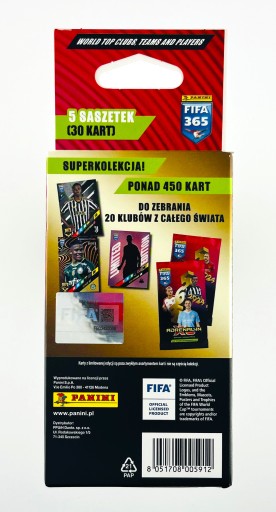 FIFA 365 2024 Panini в блистере 5 пакетиков 2 карты Монеты ограниченного выпуска 150