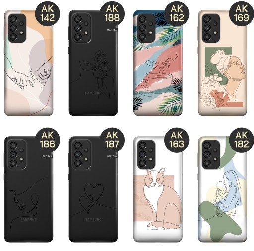 ETUI DO SAMSUNG GALAXY A33 5G WZORY CONTINUOUS LINE-ART KRESKA LINIE CASE