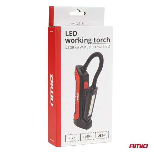 Latarka lampa inspekcyjna LED z elastycznym ramieniem WT15 AMIO-02918