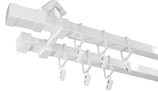 Karnisz kwadro metalowy podwójny 350 cm