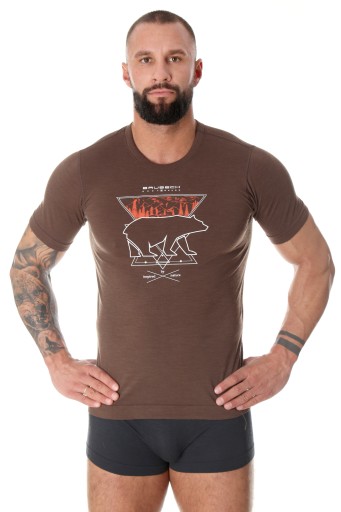 МУЖСКАЯ МУЖСКАЯ ТЕРМОАКТИВНАЯ ФУТБОЛКА BRUBECK OUTDOOR ШЕРСТЯНАЯ