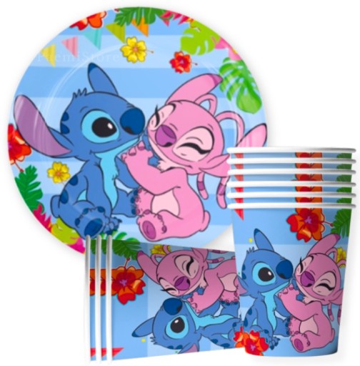 Набор на день рождения LILO & STITCH КРУЖКИ ТАРЕЛКИ 20 шт. Lilo & Stitch на день рождения