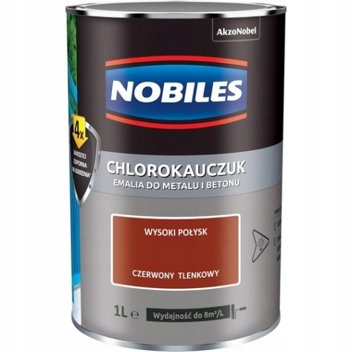 NOBILES КРАСНАЯ ОКСИДА ХЛОРКАУЧИНА КРАСКА 1л