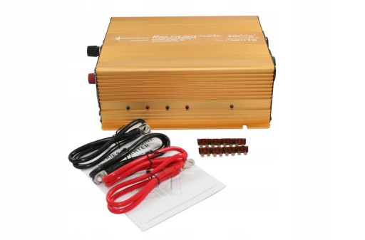 PRZETWORNICA NAPIĘCIA CZYSTY SINUS 2000 WATT SOLARTRONICS 12V/230V USB GOLD