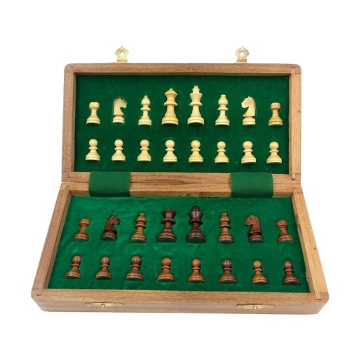 ДЕРЕВЯННЫЕ МАГНИТНЫЕ ШАХМАТЫ 25X25CM - G612