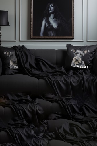 POSZEWKA SATYNA 40CM KERRY BLUE TERRIER TERIER + IMIĘ PSA NA PREZENT