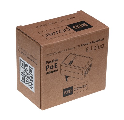 Блок питания RED Power 24 В, 1 А, 24 Вт, PoE со светодиодной подсветкой Gigabit Ethernet для Loco 5AC