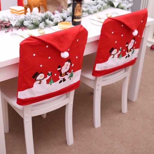 Рождественские чехлы на стулья 6 штук CHAIR COVER