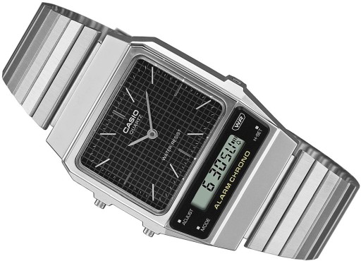 ЧАСЫ CASIO AQ-800E-1A ПРЯМОУГОЛЬНЫЕ РЕТРО-КЛАССИЧЕСКИЕ ЧАСЫ В ОРИГИНАЛЬНОЙ КОРОБКЕ