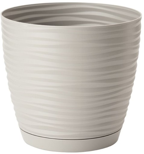 Круглый цветочный горшок на подставке SAHARA PETIT 23 WHITE