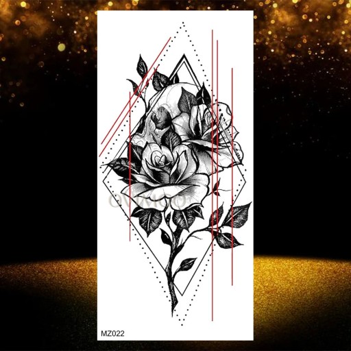 Indian Black Henna Temporary Tattoos For Women Mandala Flower DreamCatcher