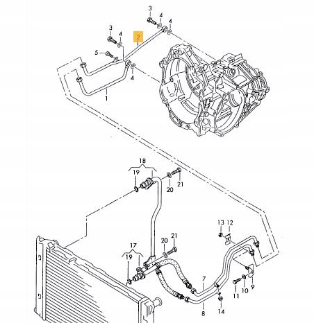 Маслопровод коробки передач Audi OE 4B0317818F